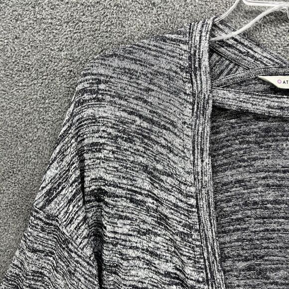 Athleta Cardigan Womens Small Gray Drape Pose Wrap Marled Open Front Knit - Picture 6 of 16